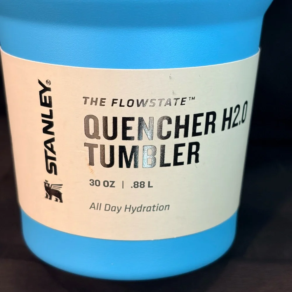 Stanley Blue Insulated Tumbler with Handle and Straw Lid - Picture 3 of 5